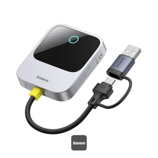 Adaptor Carplay Wireless Baseus C10745100813-00 | Bluetooth 5.0, USB-C, iPhone, Gri