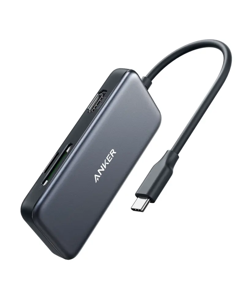 Adaptor USB Anker A8334HA1 | 5-in-1, 4K HDMI, 2x USB-A, microSD/SD