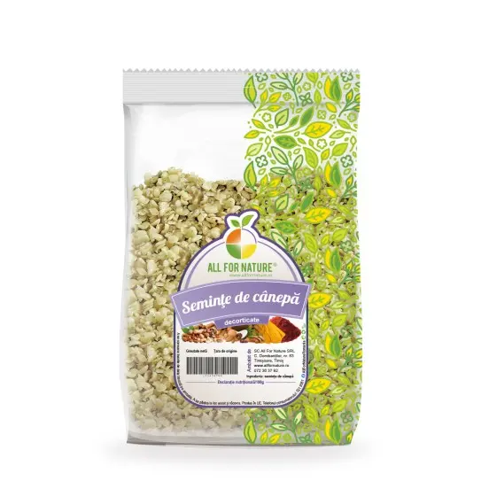 All For Nature - Seminte de Canepa Decorticate, 300g