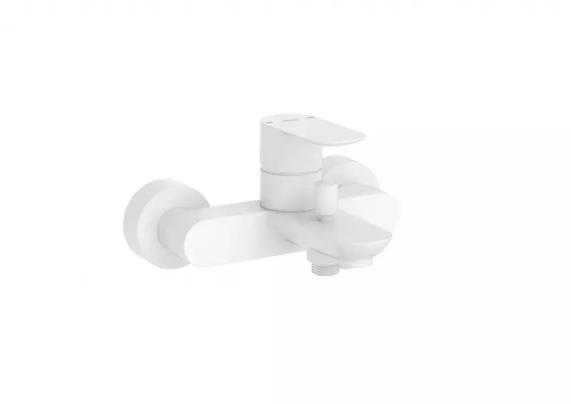 Baterie Cada Roca A5A026EB00 | Monocomanda, Diverter, Cartus Ceramic, Alb