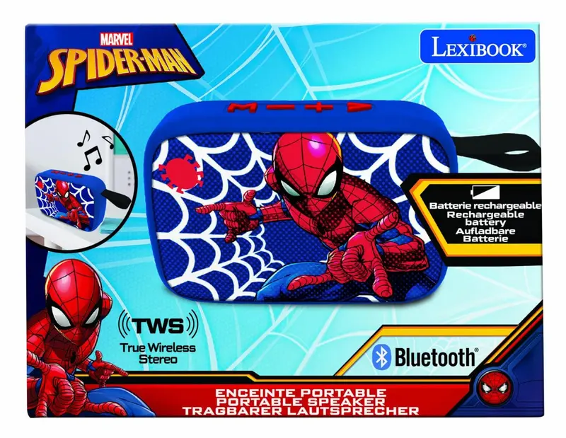Boxa Portabila Lexibook BT018SP | Spider-man, Bluetooth, Copii