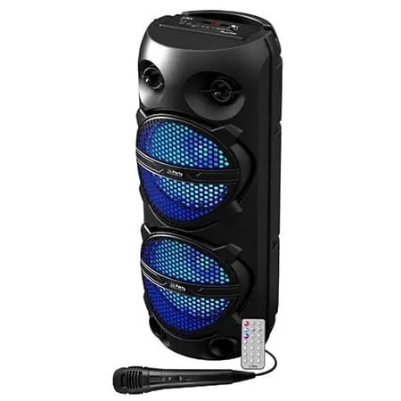 Boxa Portabila Party PLUTON | 2x8", 300W, Bluetooth TWS, FM, LED