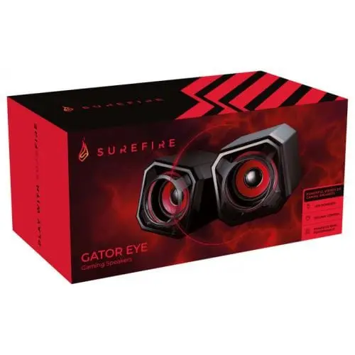 Boxe Gaming SureFire Gator Eye 48820 | Stereo, LED, Roșu