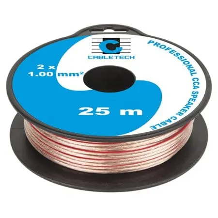 Cabletech - Cablu Difuzor CCA 2x1.00mm Transparent 25M | KAB0396