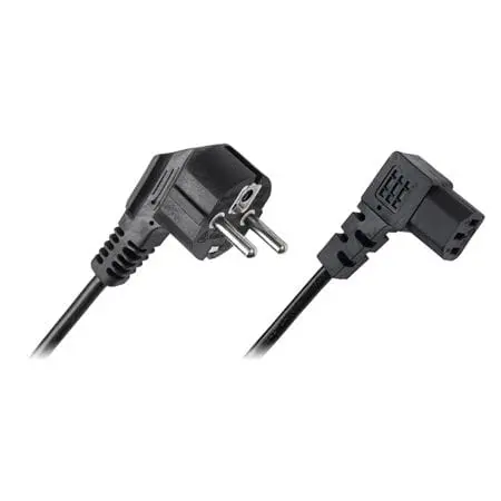 Cablu Alimentare PC Lechpol KPO2772B-3 | 3m, Mufa 90°, Negru