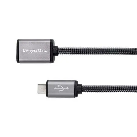 Cablu Prelungitor Kruger Matz KM0333 | USB la Micro USB, 0.2m