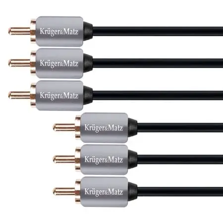Cablu RCA Kruger&Matz KM0307 | 3RCA-3RCA, 1.8m