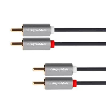 Cablu RCA Kruger Matz KM1210 | 2RCA-2RCA, 10m, Basic