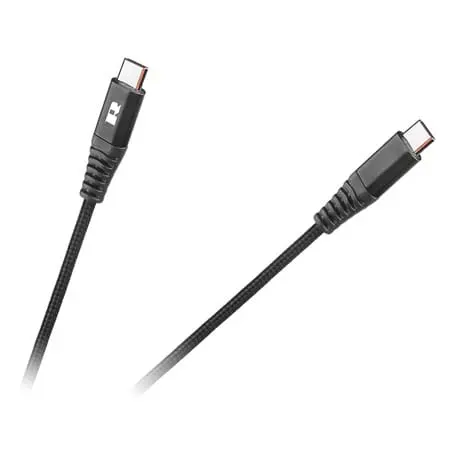 Cablu USB-C Rebel RB-6003-100-B | USB-C la USB-C, 1m