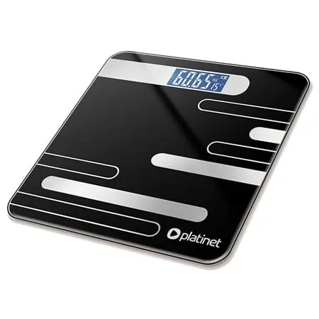 Cantar Corporal Platinet PBS26B | 180kg, Ecran LCD, Sticla