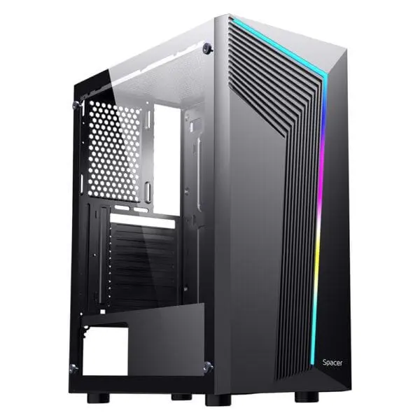 Carcasa PC Spacer SPCS-GC-WARRIOR | Mid Tower, ATX, Negru