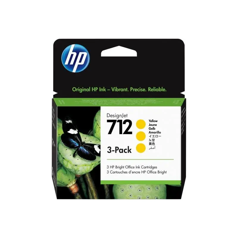 Cartus HP 712 3ED79A | Yellow, 3-Pack