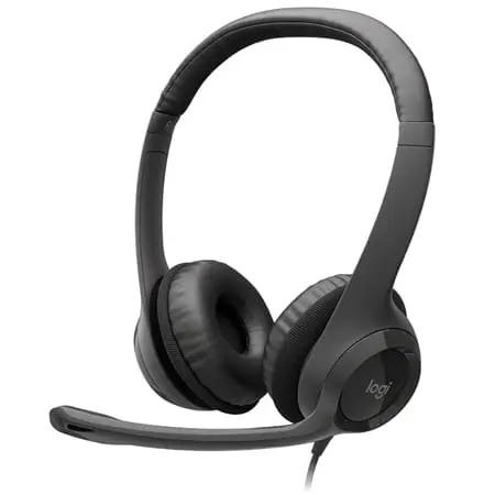 Casti Logitech H390 | USB, Cu Microfon, Cu Fir, Negru