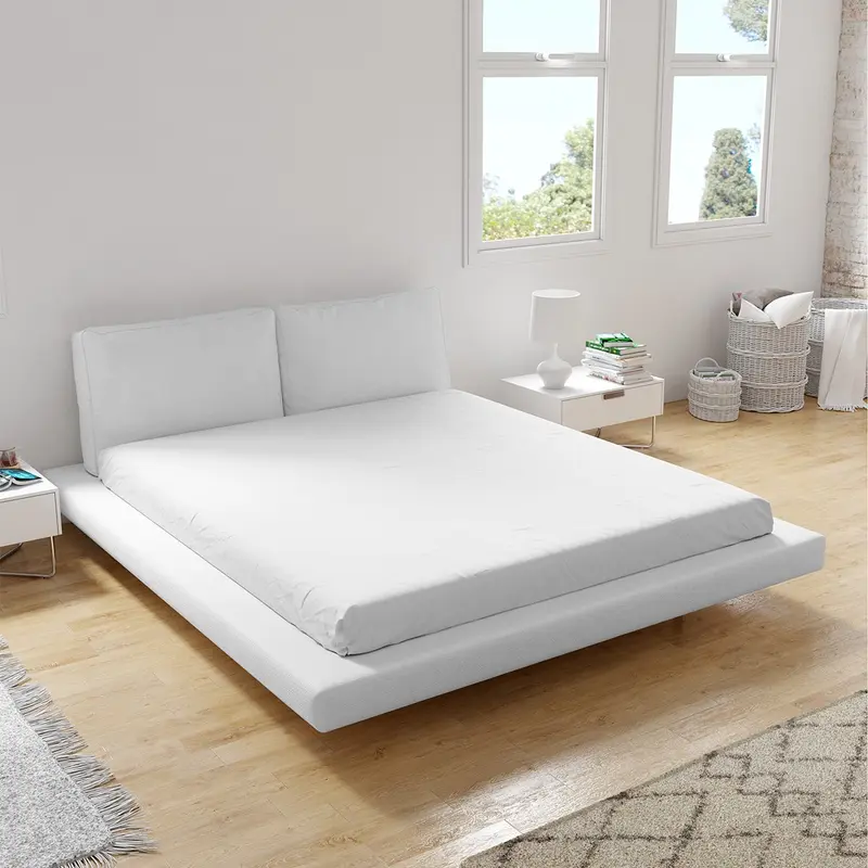 Cearsaf de pat ALB 240/260 cm 100% bumbac ranforce
