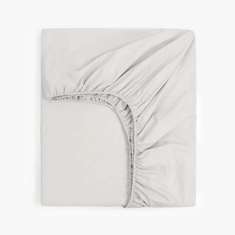 Cearsaf de pat cu elastic GRI DESCHIS PERCALE 100/200/30 cm
