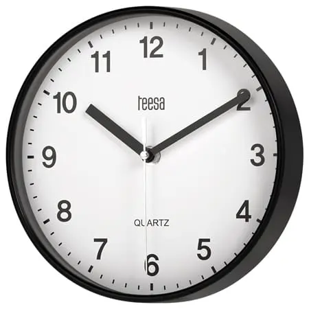 Ceas Perete Teesa TSA0038B | 20cm, Negru