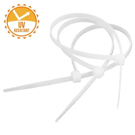 Coliere Cablu UV Lechpol 59140B | 4.8x400mm, Albe, 100buc