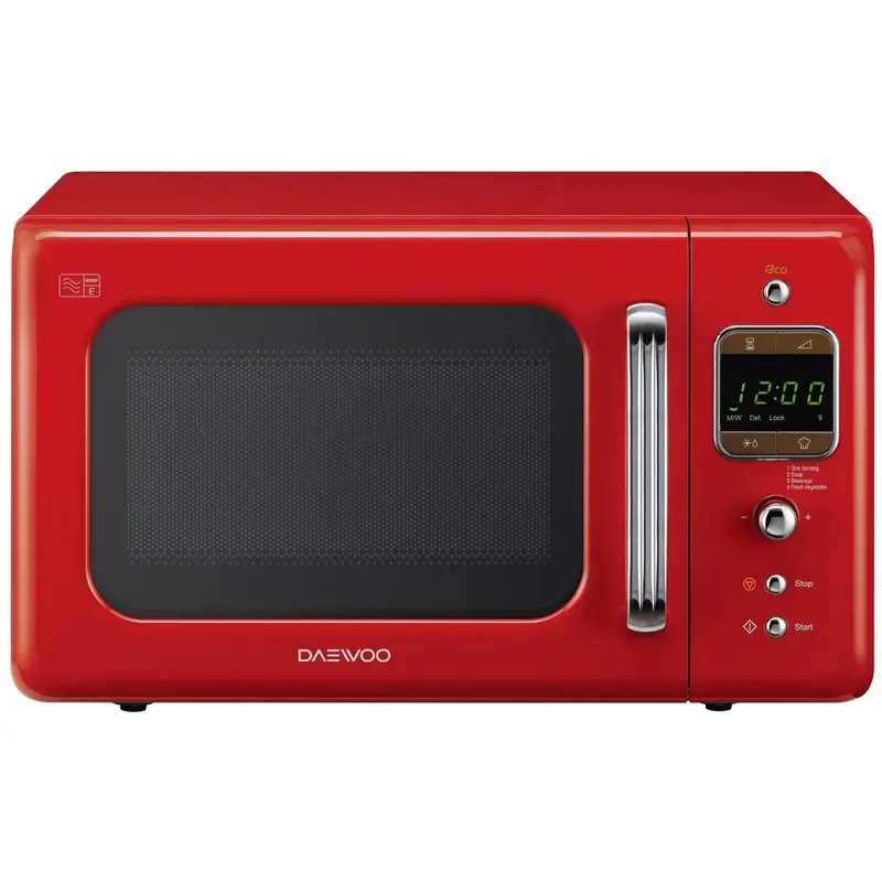 Cuptor cu microunde Daewoo KOR-6LBRR | 20L, Digital, Retro, Rosu