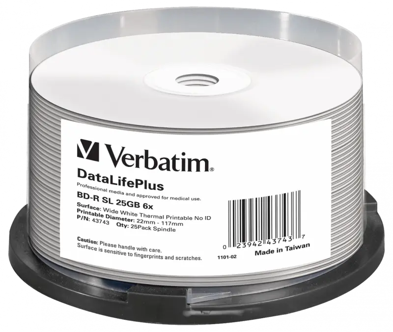 Discuri optice (CD, DVD, Blueray) Verbatim 43738 | 25GB