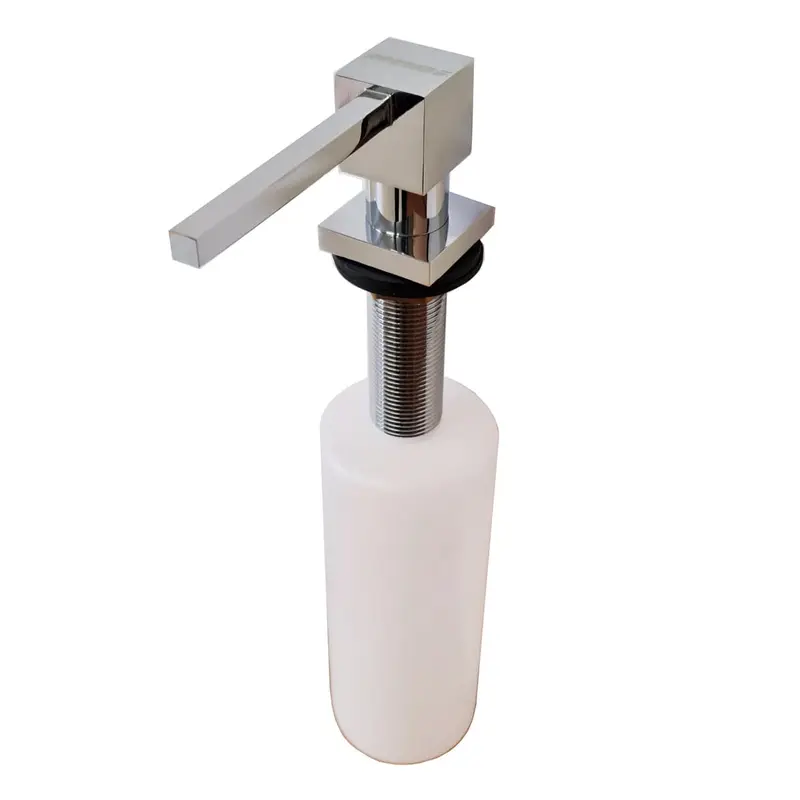 Dozator Sapun Dispenser cu cap patrat cromat cu recipient ABS, cod