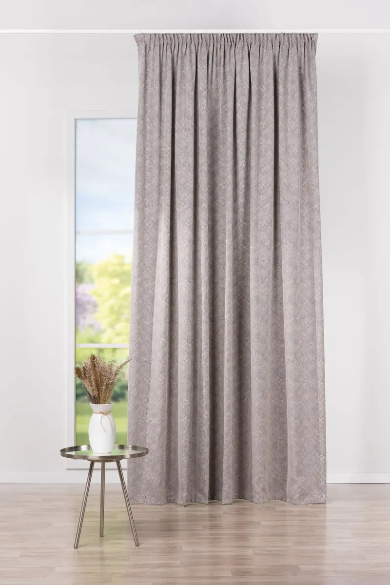 Draperie Paco V5, din material reciclat, negru, model geometric
