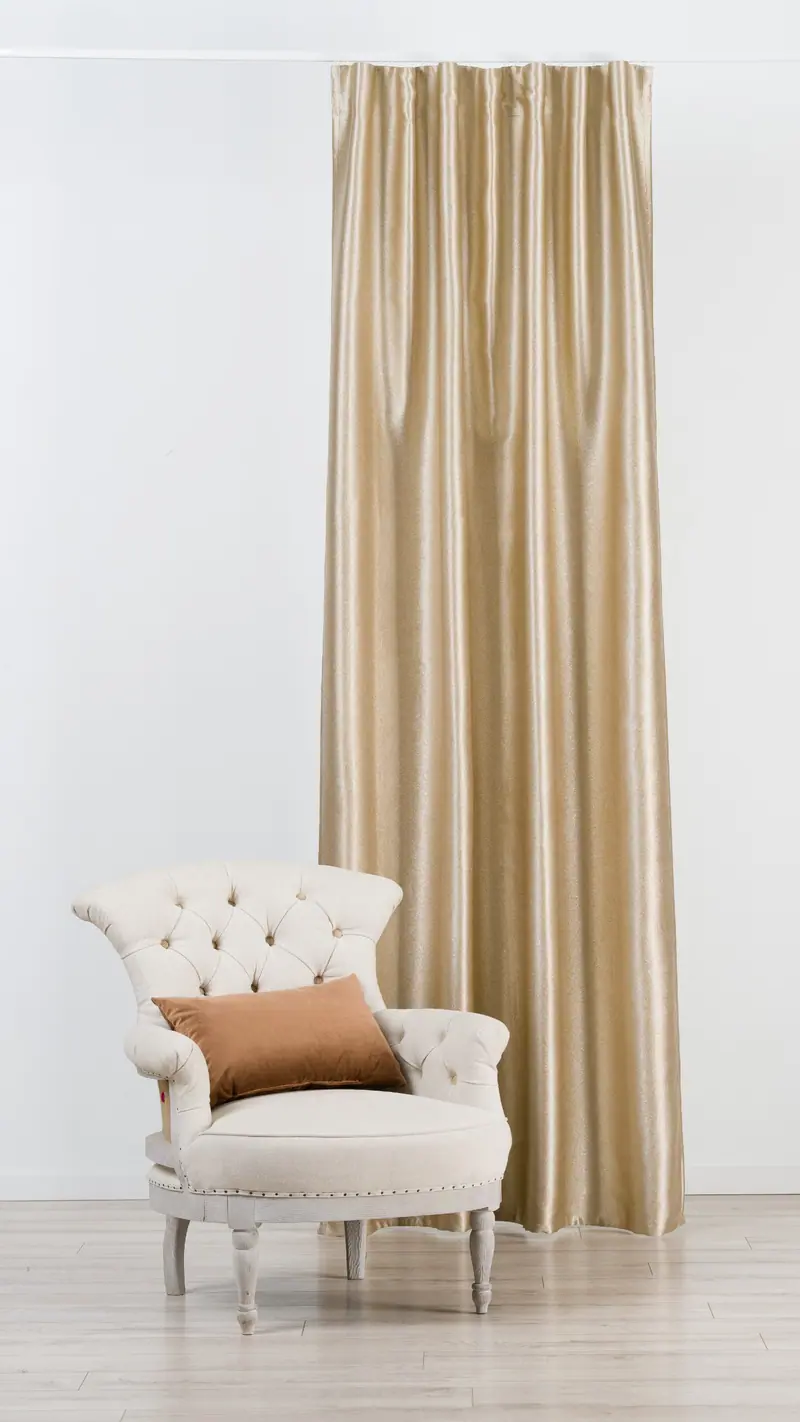 Draperie Supreme C1, bej, cu aspect sidefat