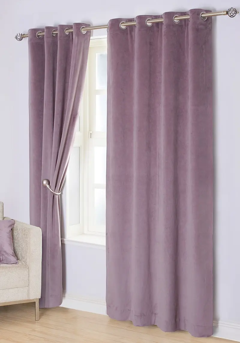 Draperie Yumos 1010, simplă, uni, catifea, mov lavandă