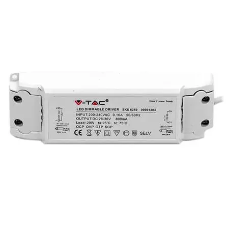 Driver LED V-Tac SKU-6259 | 29W, A++, Panou LED