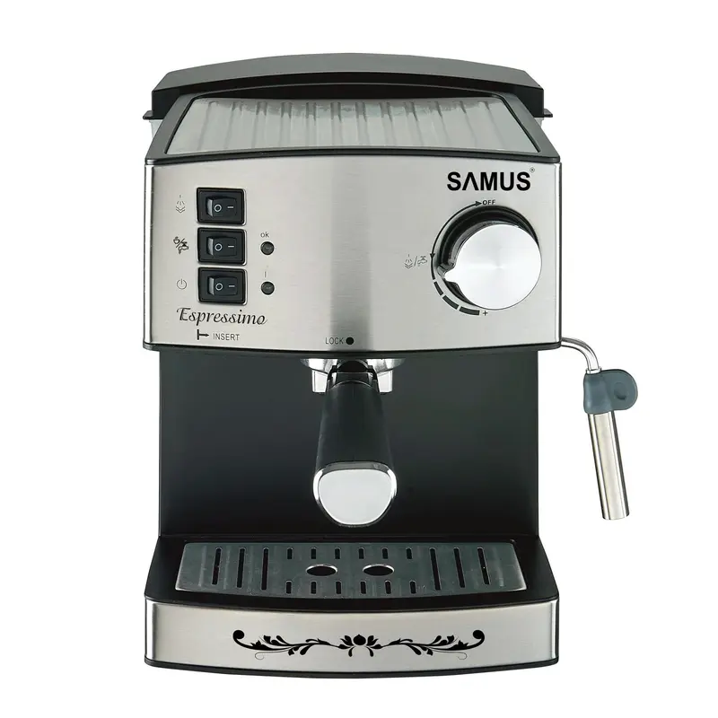 Espressor Manual Samus ESPRESSIMO SILVER | 850W, 15 Bari, 1600ml