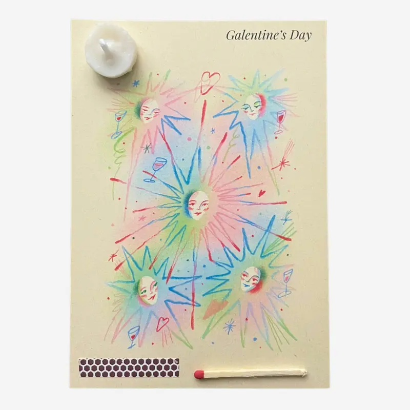 Felicitare cu lumânare - Galentine's day