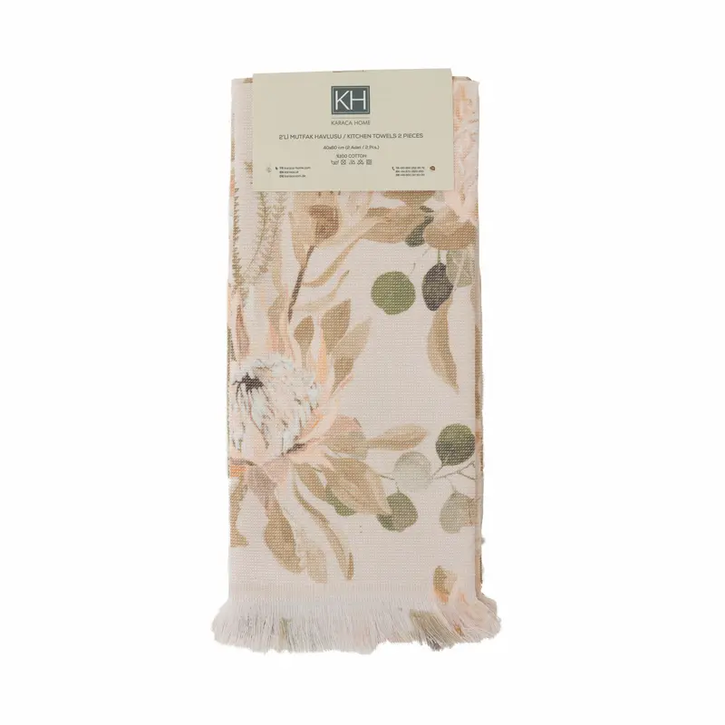 Garden, 2 Piese, 100% Bumbac Prosop, 60x40cm, Bej