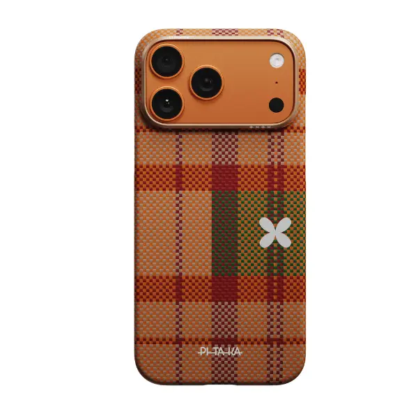 Husa Pitaka FG1702PM | iPhone 17 Pro Max, Flora in Grid, Edge Case, Cloud Dusk
