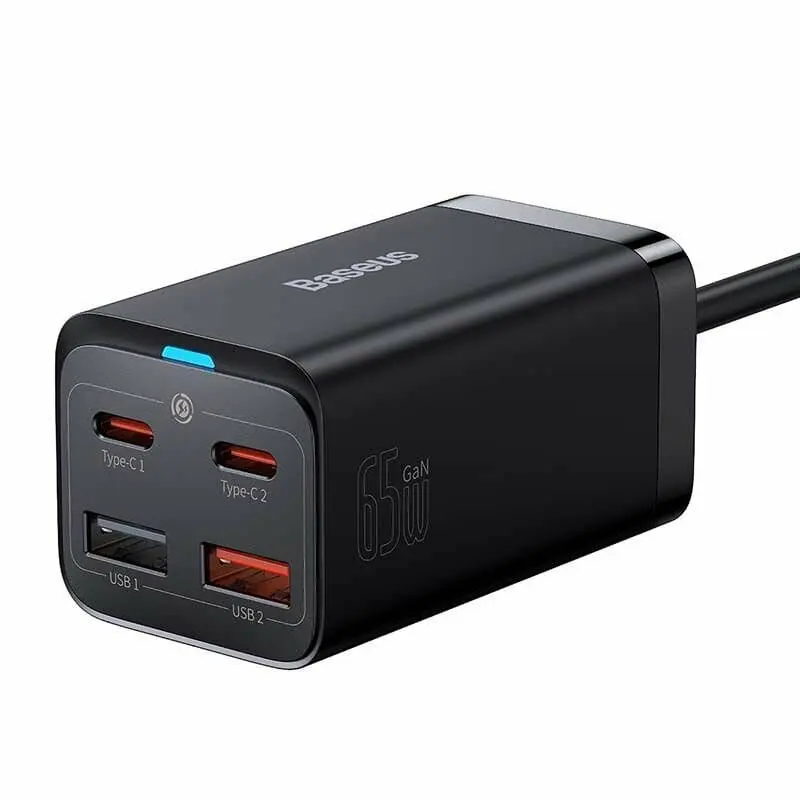 Incarcator USB Baseus CCGP040101 | GaN3 Pro, 65W, 2x USB-C, 2x USB