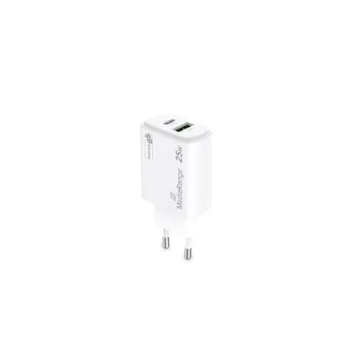 Încărcător USB-C MediaRange MRMA112-2 | 25W, GAN, Alb