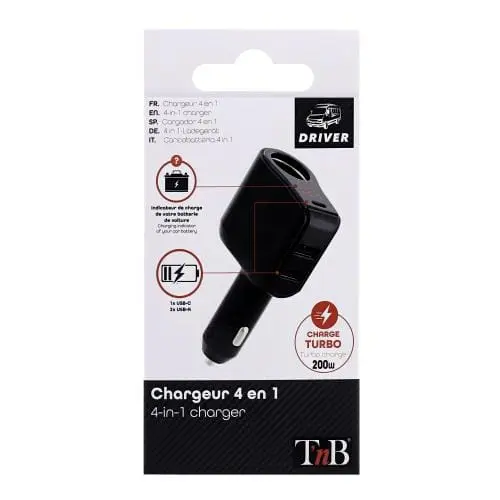 Încărcător USB-C TnB ACGPUSBC | GaN, Negru