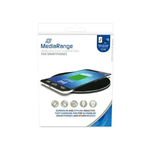Încărcător Wireless MediaRange MRMA118 | 15W, Qi, Negru