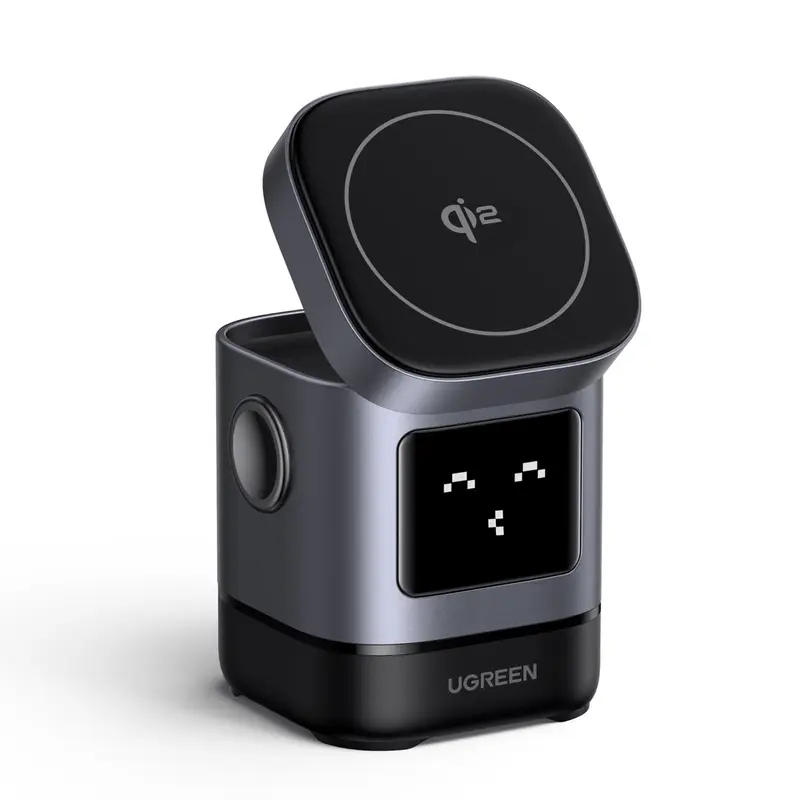 Incarcator Wireless Ugreen W709-45775 | Magnetic, 2in1, 15W, Gri