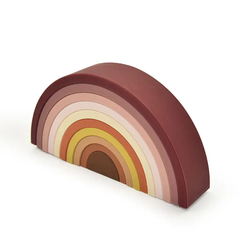 Joc de stivuire Curcubeu - Blush, 0 luni+, silicon
