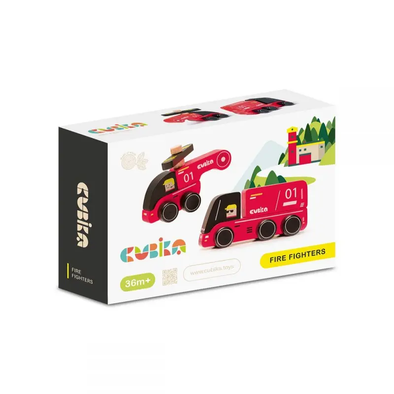 Jucarie din lemn, Cubika - Fire Fighters