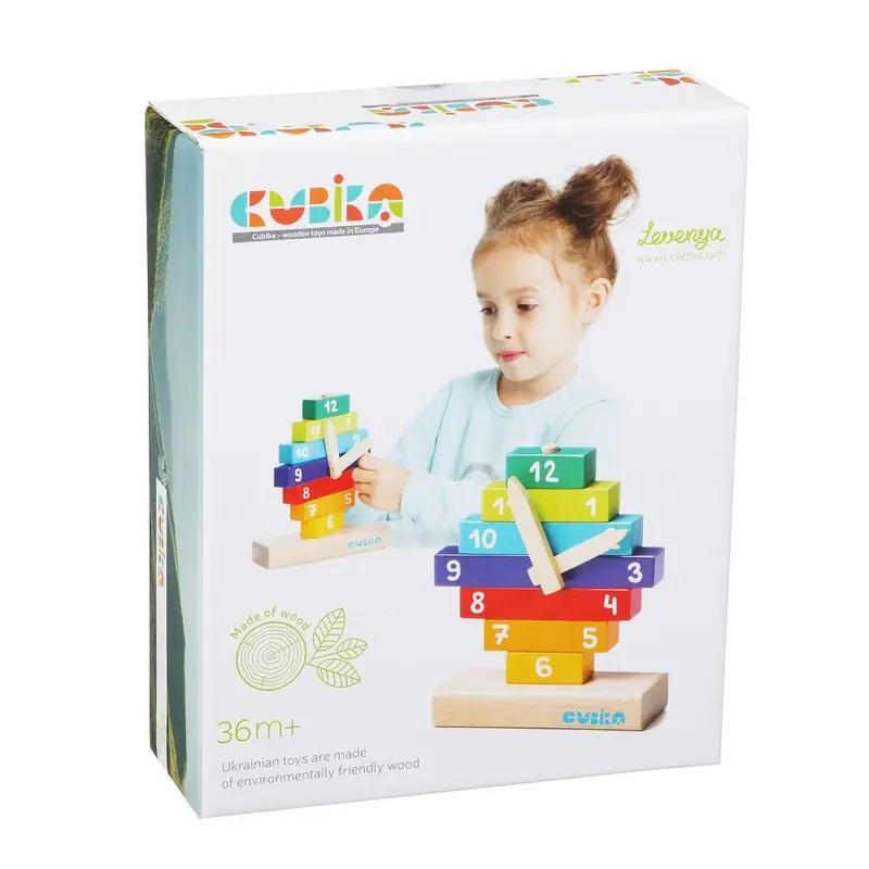 Jucarie din lemn, Cubika - Sa invatam ceasul