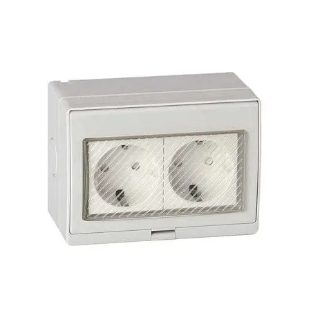Kemot - Priza Dubla Schuko IP55 | E-PREX2