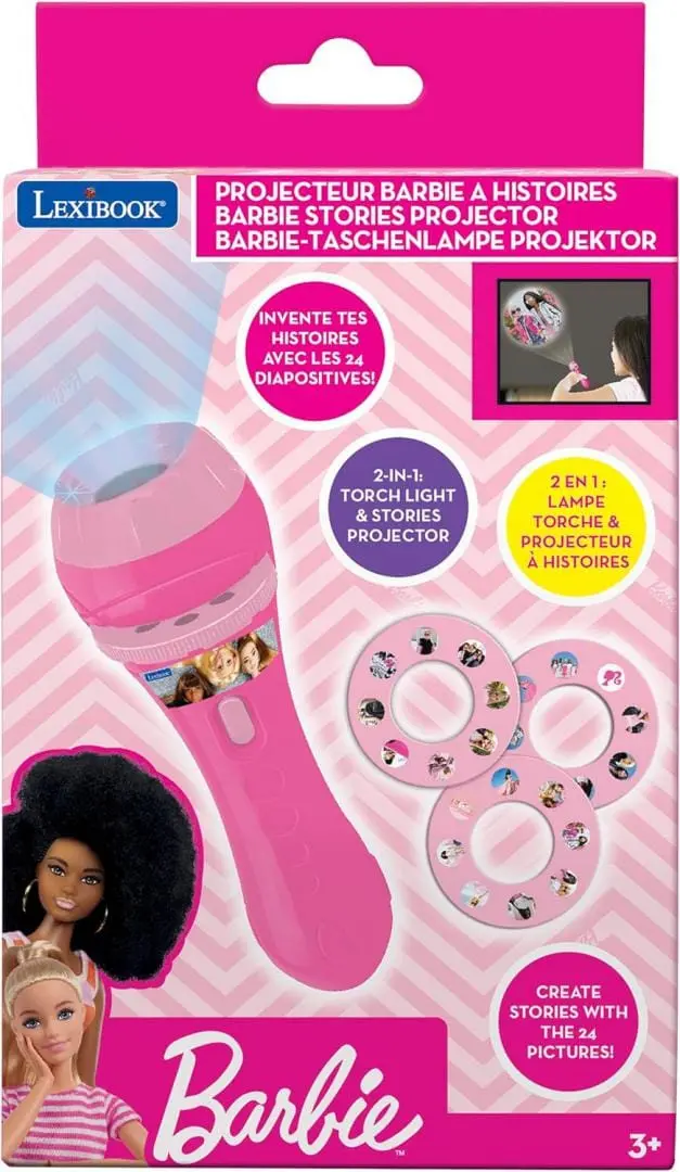 Lanterna cu Proiector Lexibook LTC050BB | Barbie, LED, Jucarie Copii