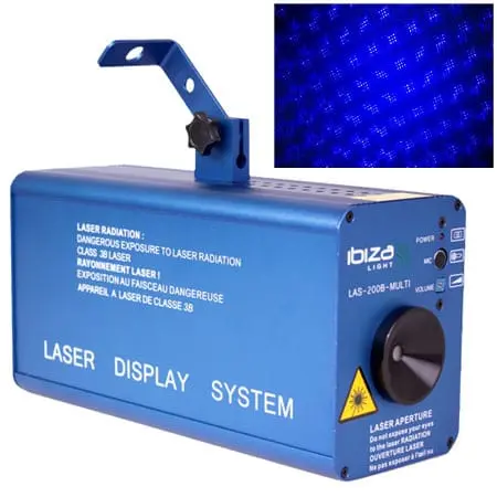 Laser Ibiza Light Firefly LAS200B-MULTI | 200mW, Albastru, DMX, Efect Stele