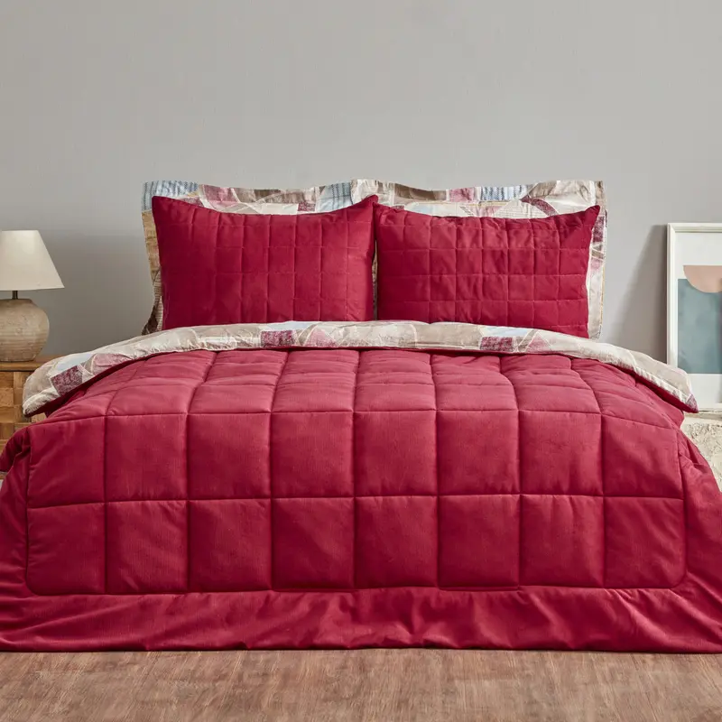 Lydia, Set Confort, Dubla, Burgundy