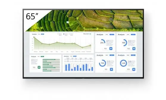 Monitor Digital Signage Sony FW-65BZ30L | 65", 4K UHD, IPS, 440nit, Android 10
