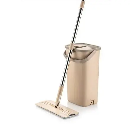 Mop cu Galeata Dubla, Pliabil, Microfibra, Capacitate 8L, Design Compact