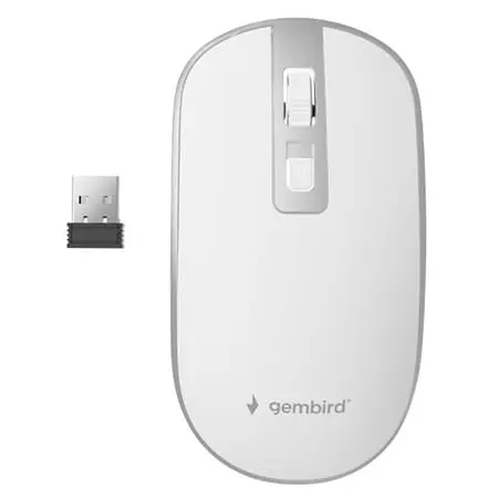 Mouse Wireless Gembird G-MUSW4B06WS | 1600DPI, USB, Alb