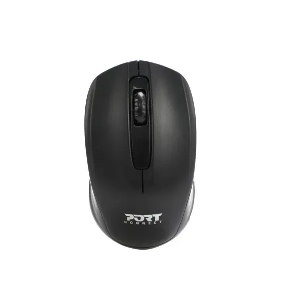 Mouse Wireless PORT DESIGNS OFFICE | 3 butoane, 1000DPI, Negru/Verde