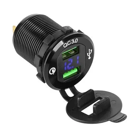 Mufa auto Peiying PY-CHR0004 | 24V, 9V, Roșu
