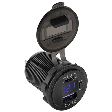 Mufa auto Peiying PY-CHR0006 | 48W, 24V, 9V, Roșu